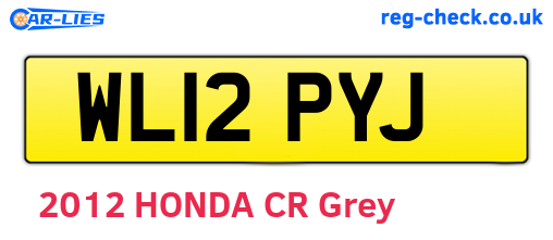 WL12PYJ are the vehicle registration plates.
