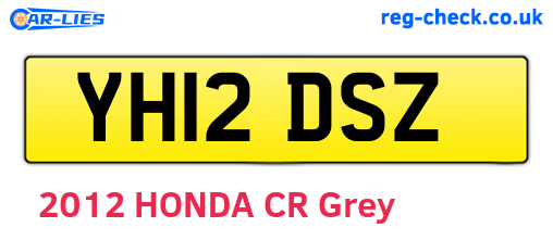 YH12DSZ are the vehicle registration plates.