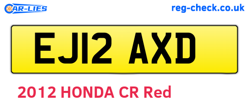 EJ12AXD are the vehicle registration plates.
