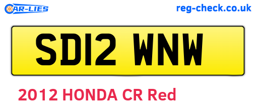 SD12WNW are the vehicle registration plates.