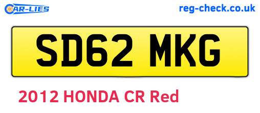 SD62MKG are the vehicle registration plates.