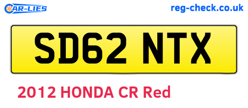 SD62NTX are the vehicle registration plates.
