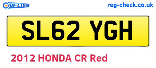 SL62YGH are the vehicle registration plates.
