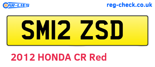 SM12ZSD are the vehicle registration plates.