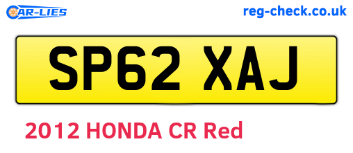 SP62XAJ are the vehicle registration plates.