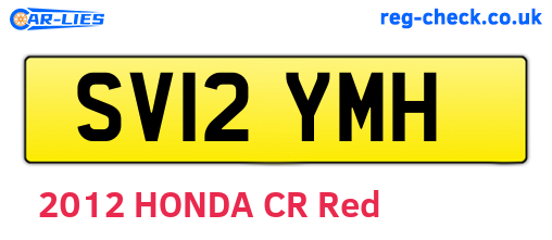 SV12YMH are the vehicle registration plates.