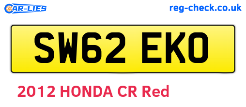 SW62EKO are the vehicle registration plates.