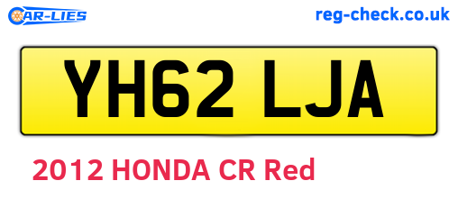 YH62LJA are the vehicle registration plates.