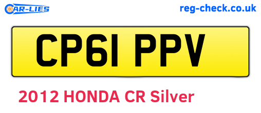 CP61PPV are the vehicle registration plates.