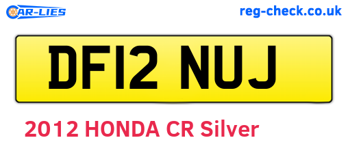 DF12NUJ are the vehicle registration plates.