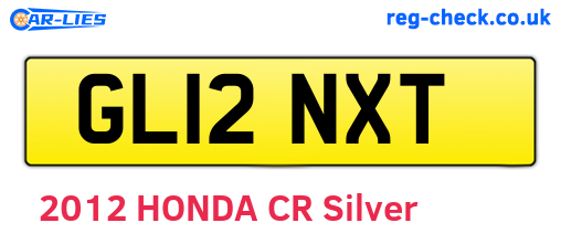 GL12NXT are the vehicle registration plates.
