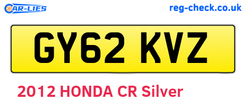 GY62KVZ are the vehicle registration plates.