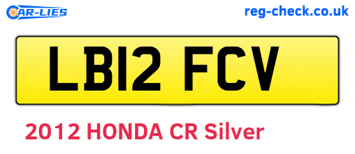 LB12FCV are the vehicle registration plates.