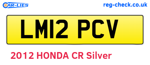 LM12PCV are the vehicle registration plates.