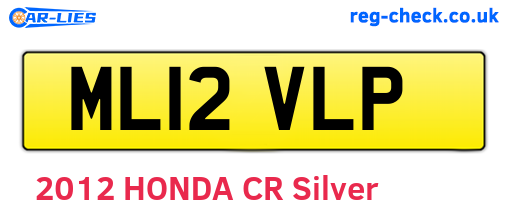 ML12VLP are the vehicle registration plates.
