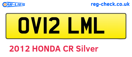 OV12LML are the vehicle registration plates.
