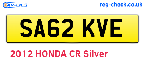 SA62KVE are the vehicle registration plates.
