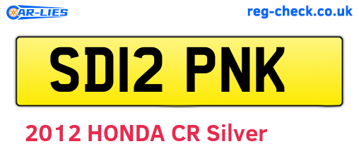 SD12PNK are the vehicle registration plates.
