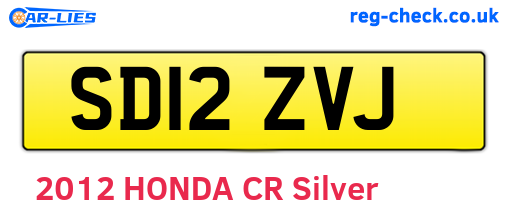 SD12ZVJ are the vehicle registration plates.