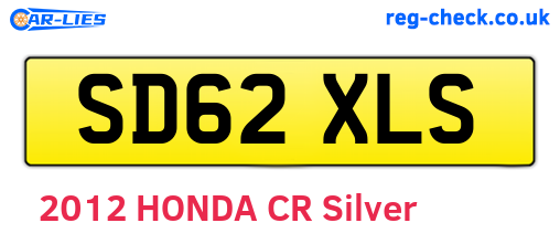 SD62XLS are the vehicle registration plates.