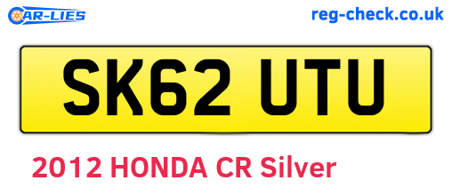 SK62UTU are the vehicle registration plates.