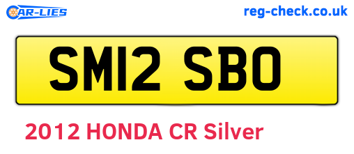 SM12SBO are the vehicle registration plates.