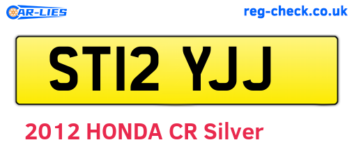 ST12YJJ are the vehicle registration plates.
