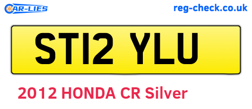 ST12YLU are the vehicle registration plates.