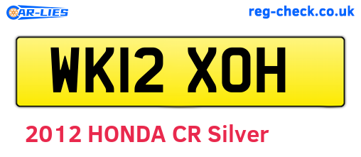 WK12XOH are the vehicle registration plates.