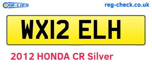 WX12ELH are the vehicle registration plates.