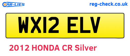 WX12ELV are the vehicle registration plates.