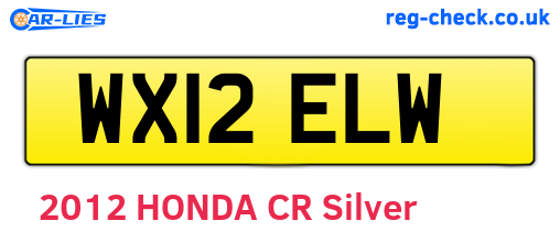 WX12ELW are the vehicle registration plates.