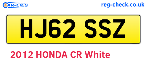 HJ62SSZ are the vehicle registration plates.