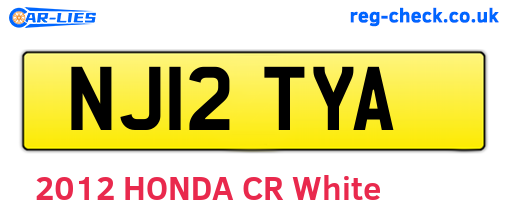 NJ12TYA are the vehicle registration plates.