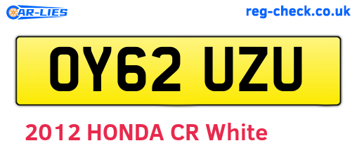 OY62UZU are the vehicle registration plates.