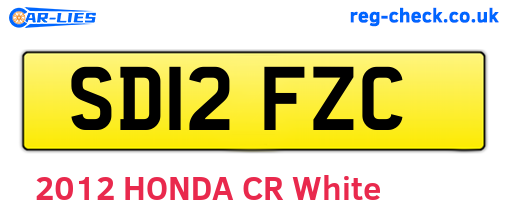 SD12FZC are the vehicle registration plates.