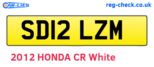 SD12LZM are the vehicle registration plates.