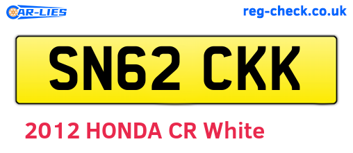 SN62CKK are the vehicle registration plates.