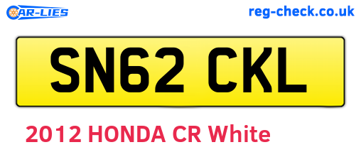SN62CKL are the vehicle registration plates.