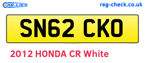 SN62CKO are the vehicle registration plates.
