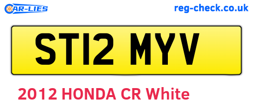 ST12MYV are the vehicle registration plates.