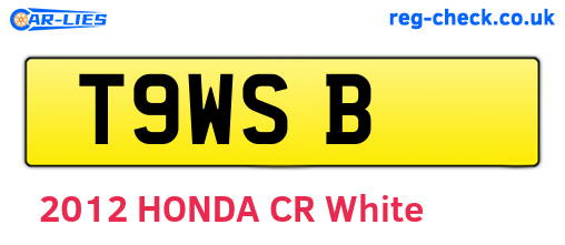 T9WSB are the vehicle registration plates.