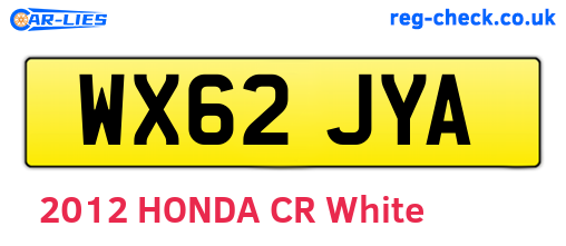 WX62JYA are the vehicle registration plates.