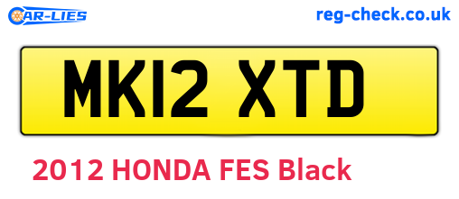 MK12XTD are the vehicle registration plates.