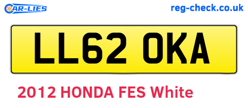 LL62OKA are the vehicle registration plates.