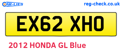 EX62XHO are the vehicle registration plates.
