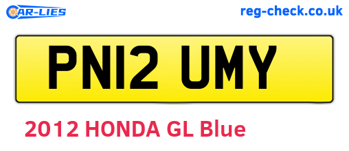 PN12UMY are the vehicle registration plates.