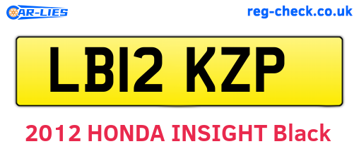 LB12KZP are the vehicle registration plates.