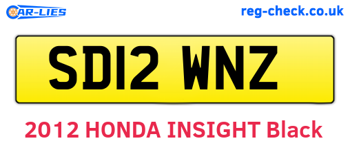 SD12WNZ are the vehicle registration plates.