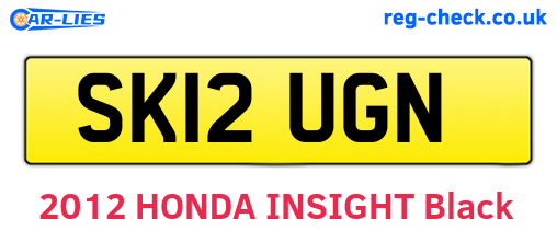 SK12UGN are the vehicle registration plates.